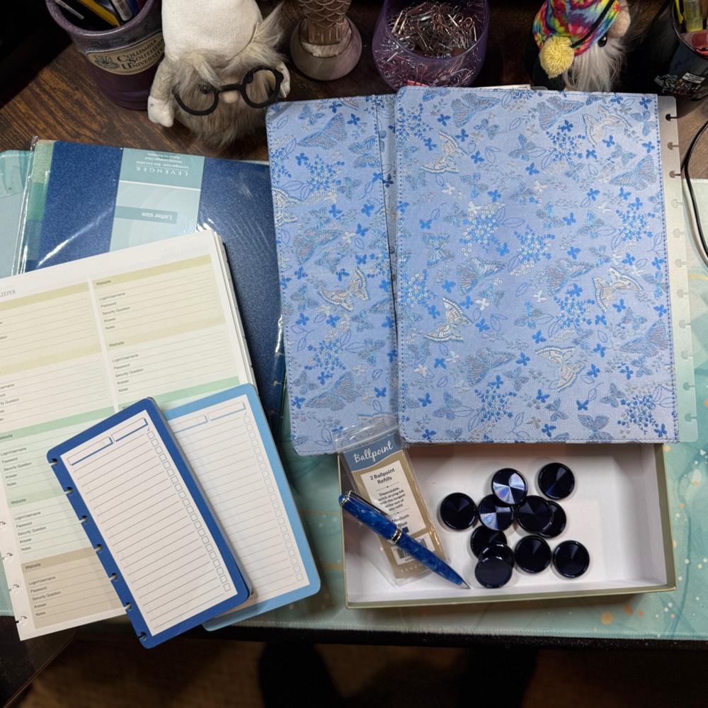 Levenger Circa Complete Kit - Butterfly Brocade Letter Notebook & Accessories
